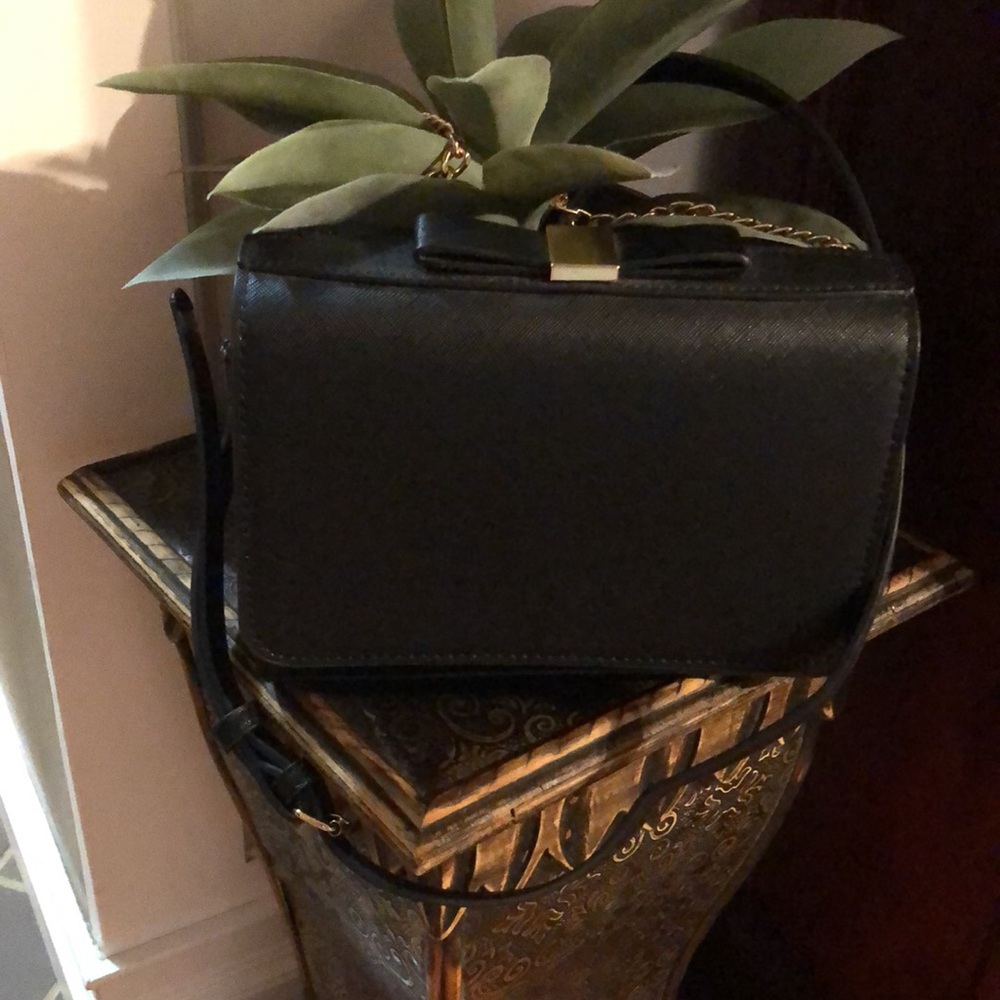 Black Cross Body Saffiano PU-NWOT